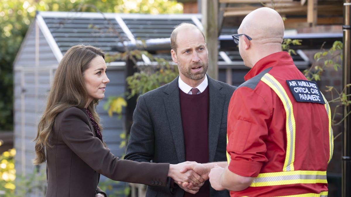 Prince William, Kate Middleton speaking to first responders