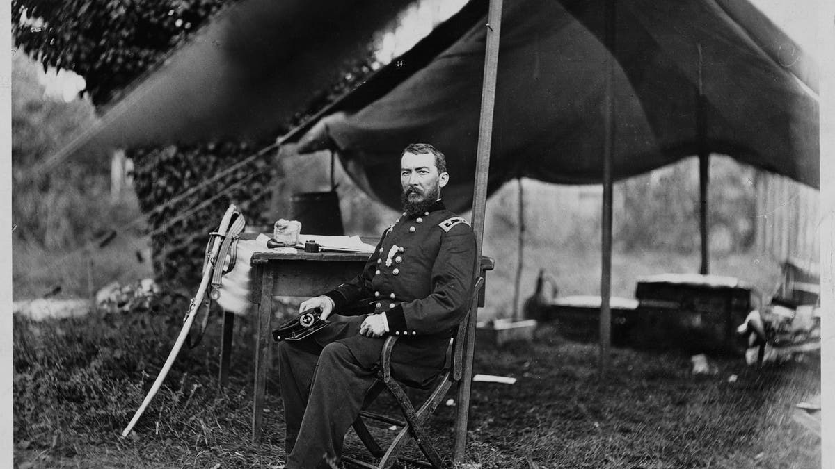 Gen. Philip Henry Sheridan (1831-1888) in camp. His ride and rally would be the stuff of legend. (Photo by ? Hulton-Deutsch Collection/CORBIS/Corbis via Getty Images)