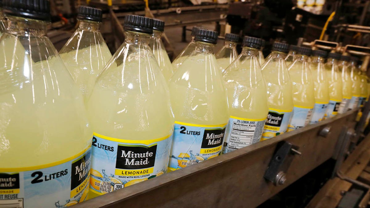 Bottles of infinitesimal  maid successful  a factory. 