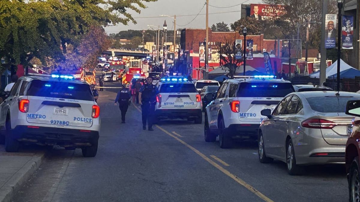 Police outside the crime scene