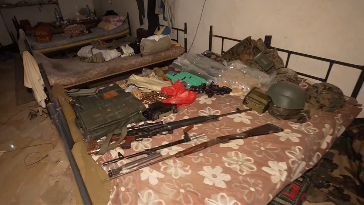 Weapons inside Hezbollah bunker