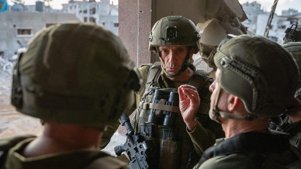 IDF Chief of Staff Herzi Halevi speaks to troops