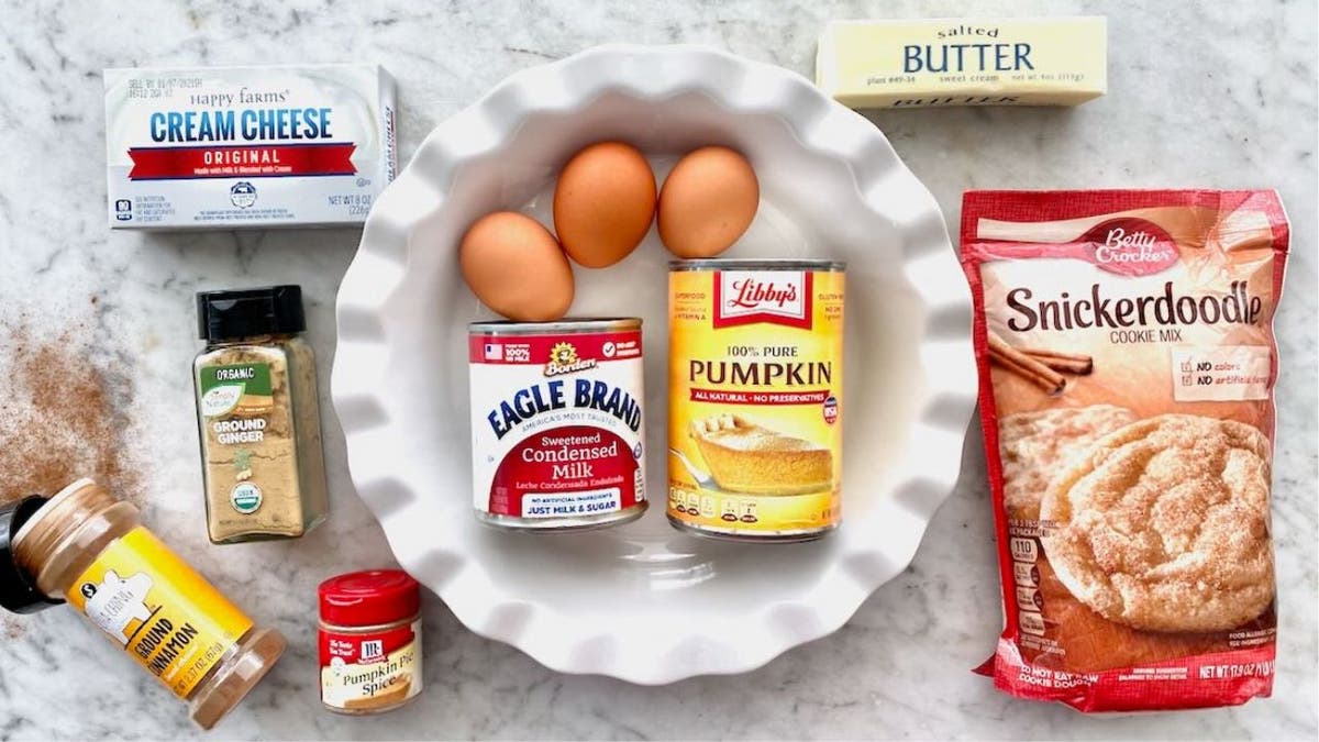 These are the ingredients Quiche My Grits creator Debi Morgan uses to make her snickerdoodle pumpkin pie recipe.