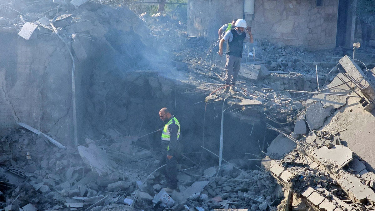 Aftermath of airstrike in Lebanon