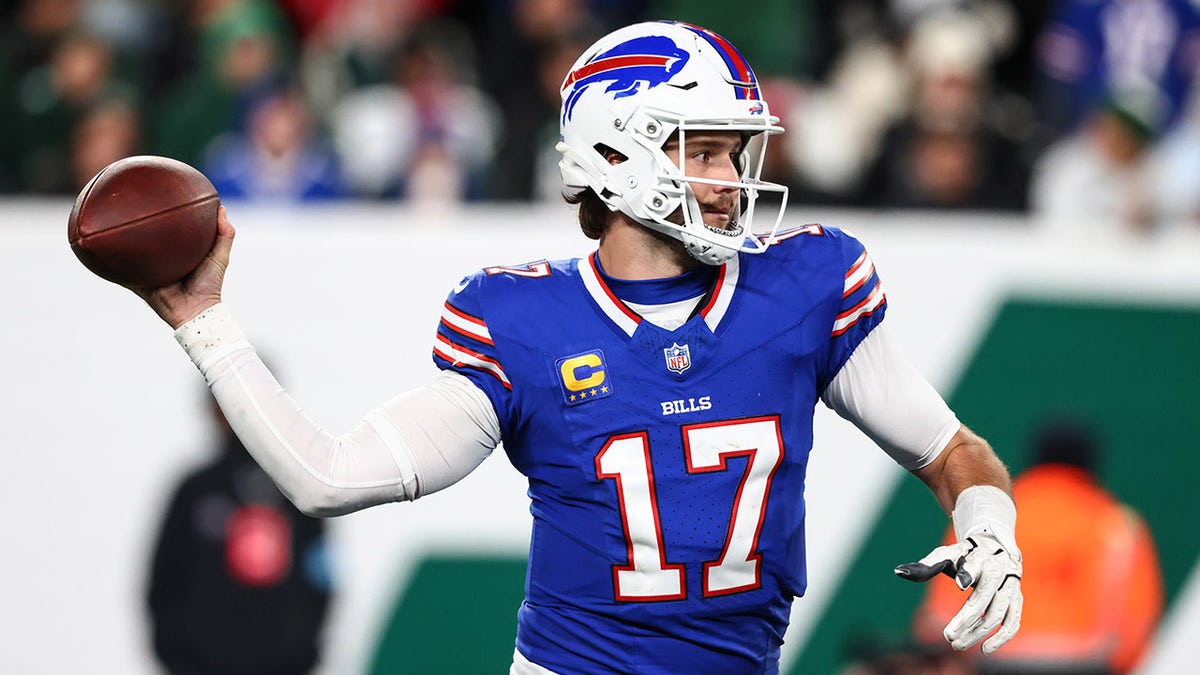 Josh Allen throws pass