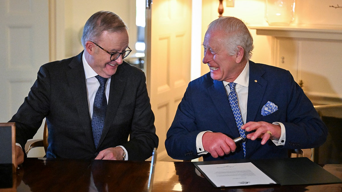 King Charles III and Australian Prime Minister Anthony Albanese