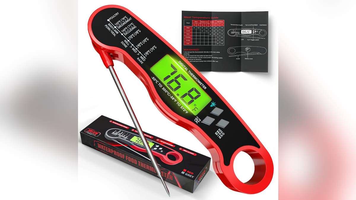 Get accurate reading with a digital meat thermometer.