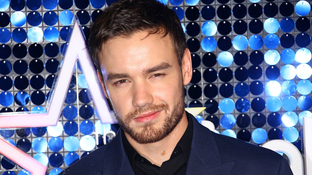 Liam Payne berpose untuk fotografer setibanya di Global Gift Gala