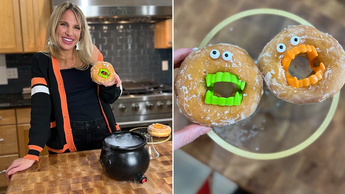 Mackenzie Biehl says these "monster donuts" are the easiest Halloween treats to make.