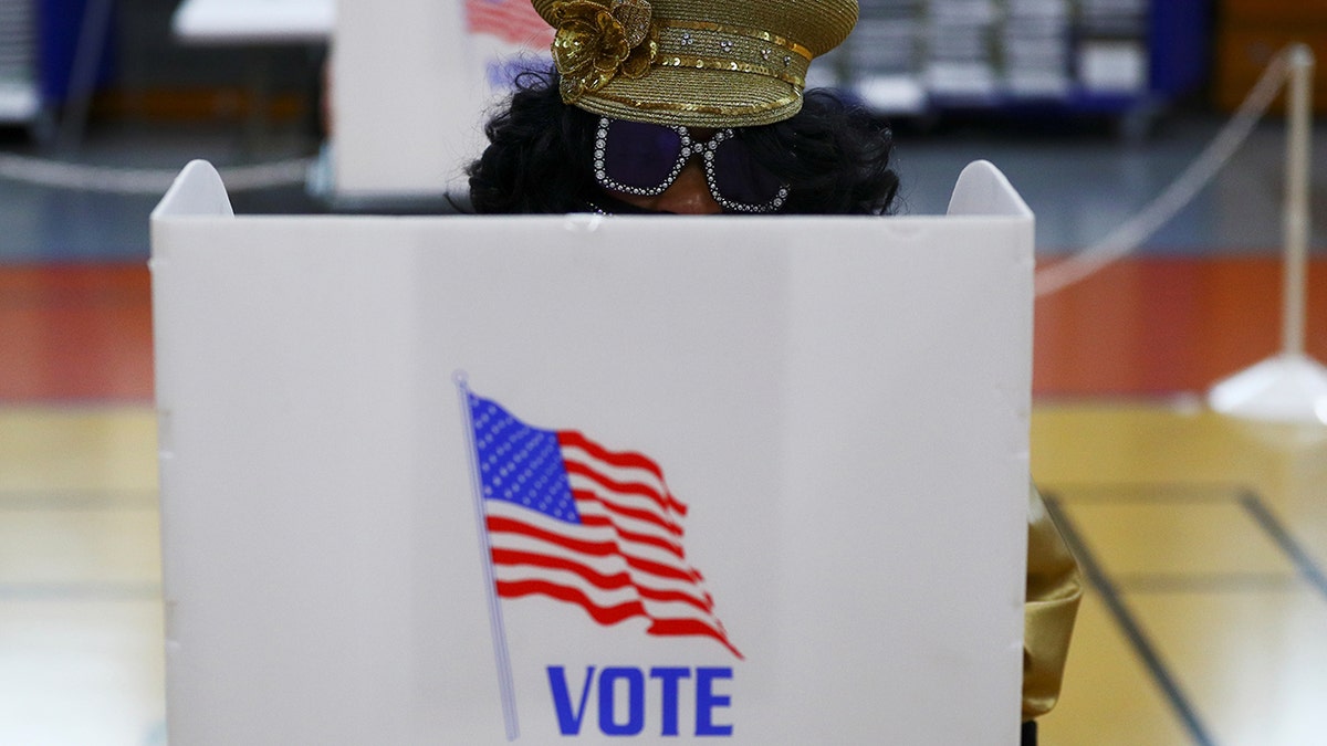 Voter casts an early ballot successful 2020 election