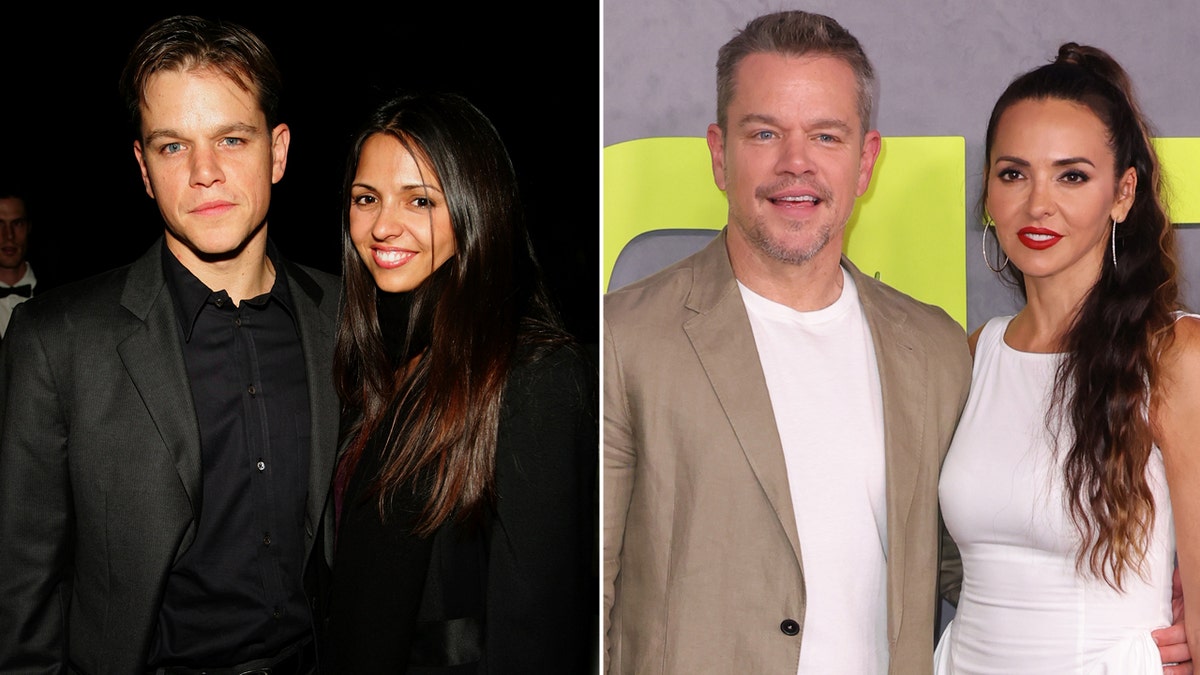 Matt Damon and his woman  Luciana past    and present  split.