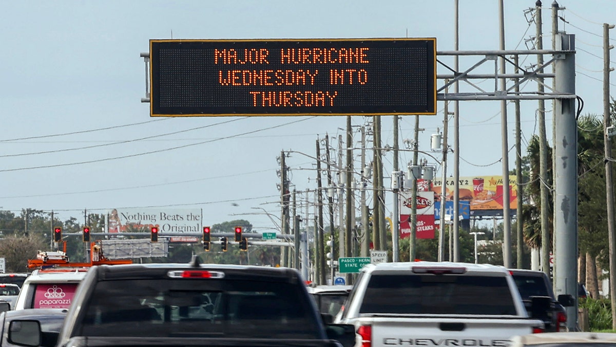 Señal de advertencia de Milton en FL