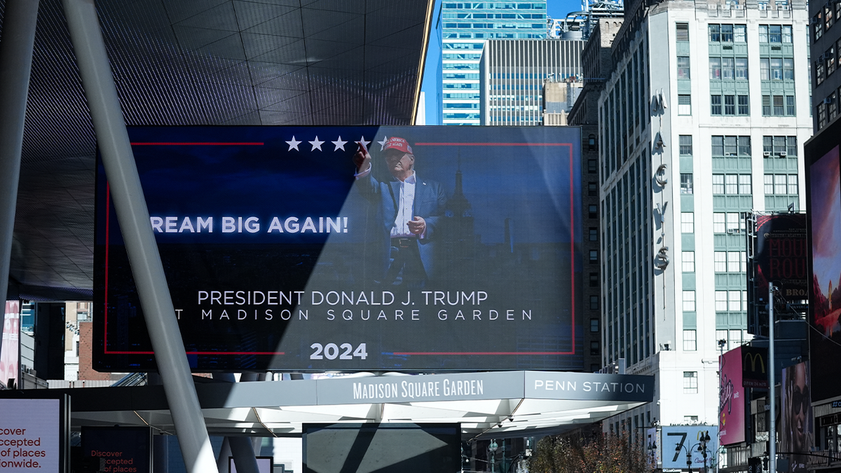 Trump sign at MSG