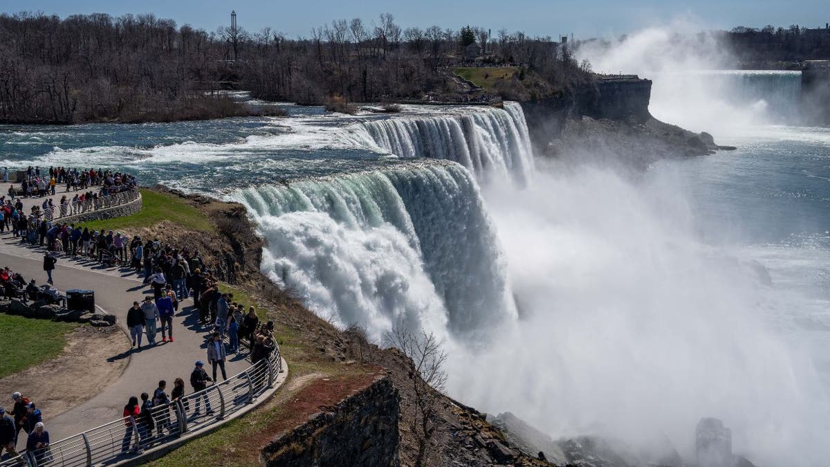 Tourists astatine Niagara Falls