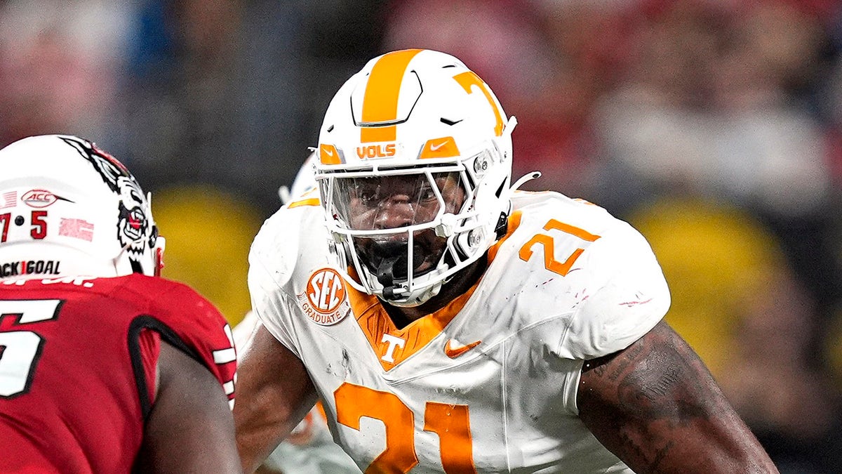 Tennessee player shoves fan storming field to the ground after upset loss to Arkansas  at george magazine