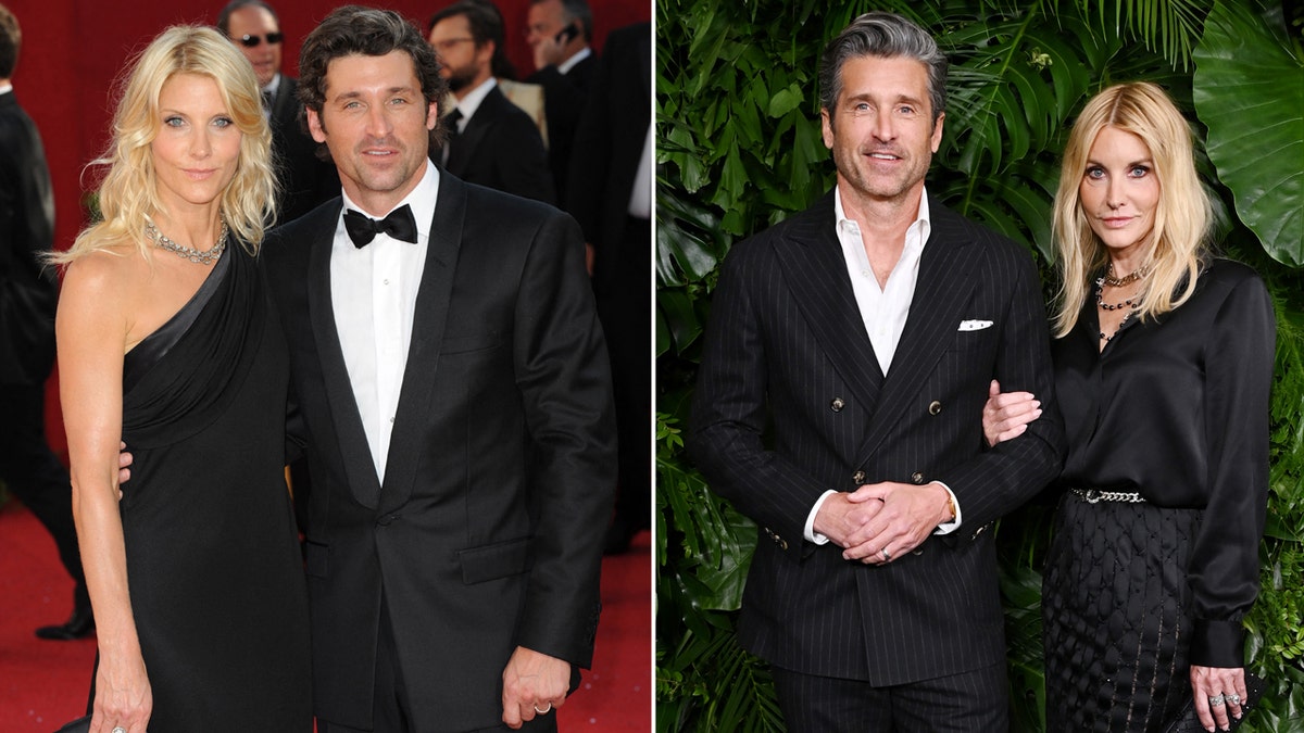 Patrick Dempsey with Jillian Fink past    and present  split