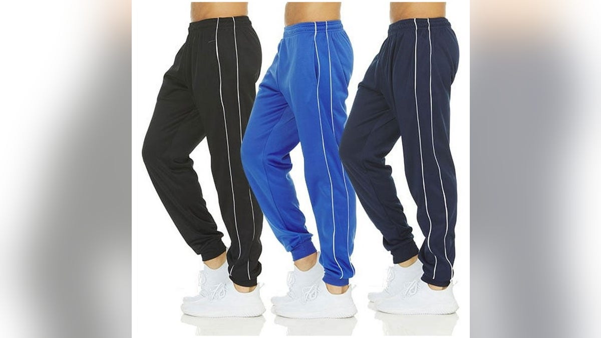 Stay comfy  with a three-pack of joggers. 