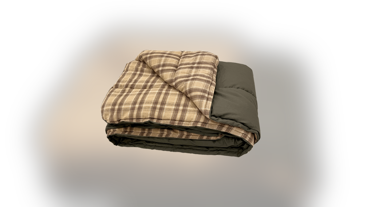 Stay barren and lukewarm pinch a canvas camping blanket. 