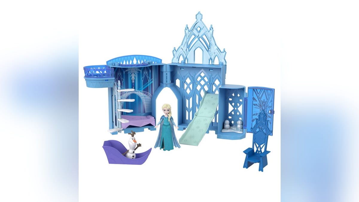 Kids who love Frozen won't want to stop playing with this ice palace set. 