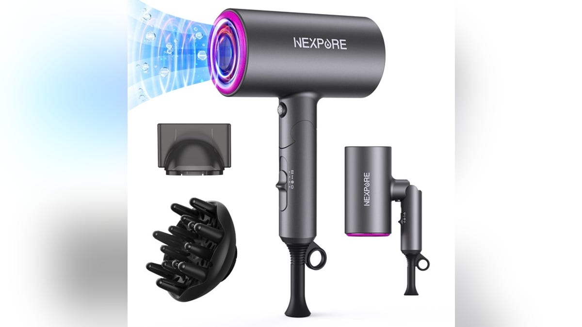 This is a professional grade blow-dryer, complete with attachments.