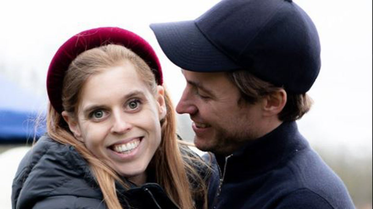 Princess Beatrice with her husband