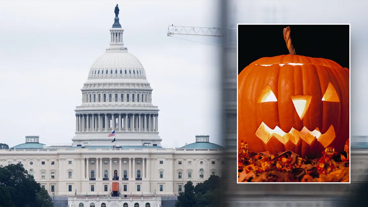 Edificio del Capitolio con una calabaza incrustada