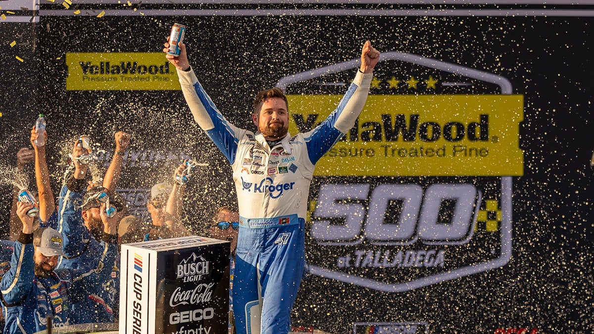 NASCAR driver Ricky Stenhouse Jr wins at Talladega by .006 seconds ...