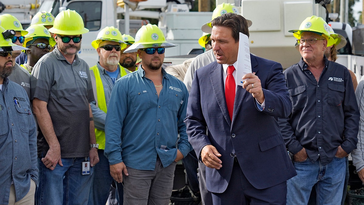 Florida Gov. Ron DeSantis says Vice President Kamala Harris did this "no role" in response to Hurricanes Helene and Milton.