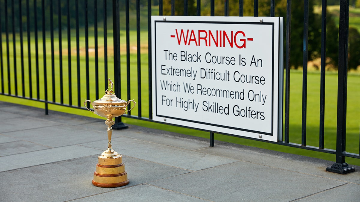 Ryder Cup trophy in Bethpage