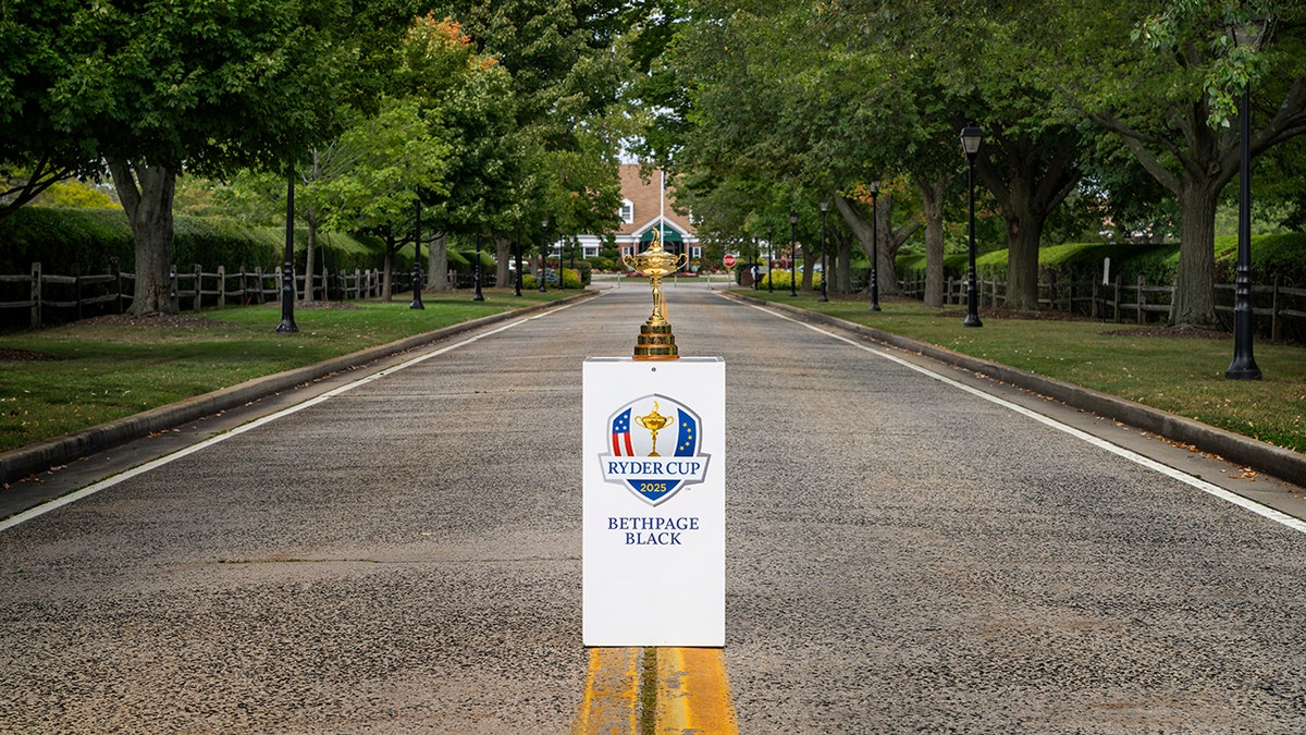 Ryder Cup trophy on the way to Bethpage