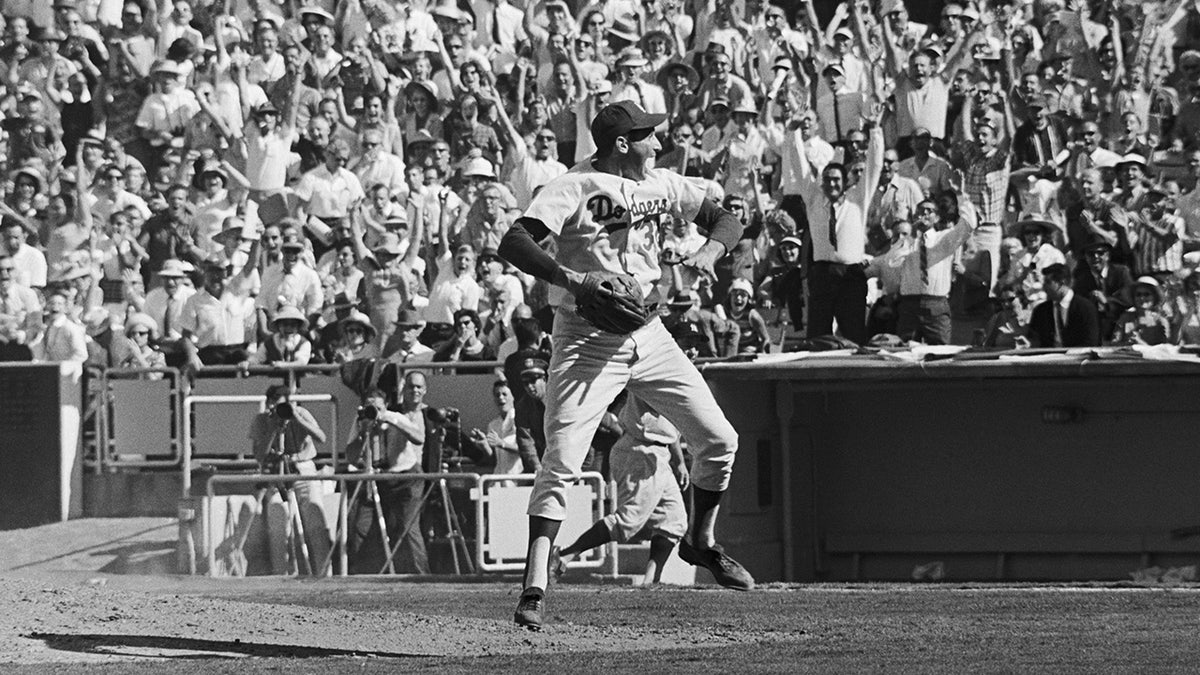 Sandy Koufax celebrates