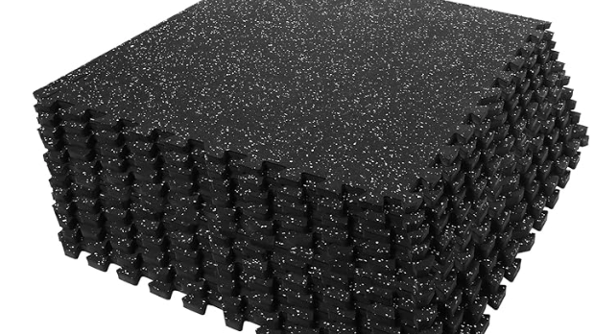 Convert any space into a gym with this rubber flooring.