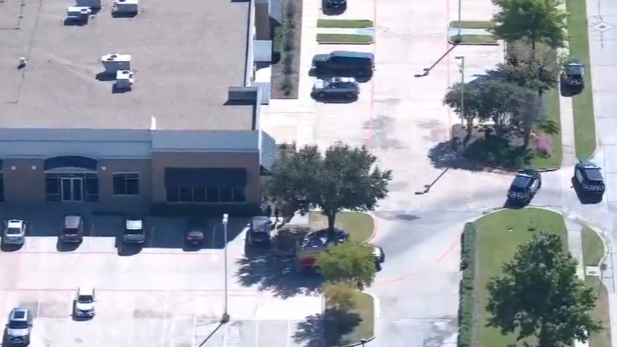 Aerial view of shooting scene