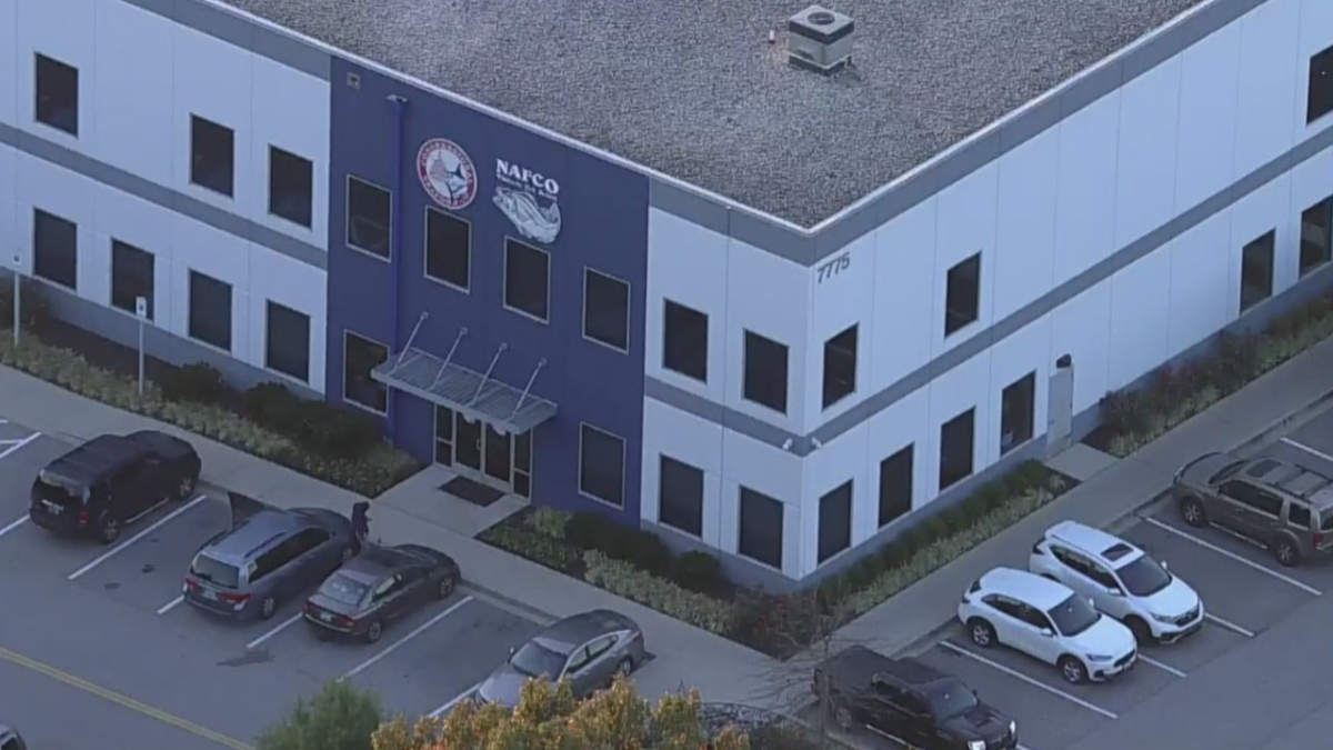 Aerial of seafood supplier building