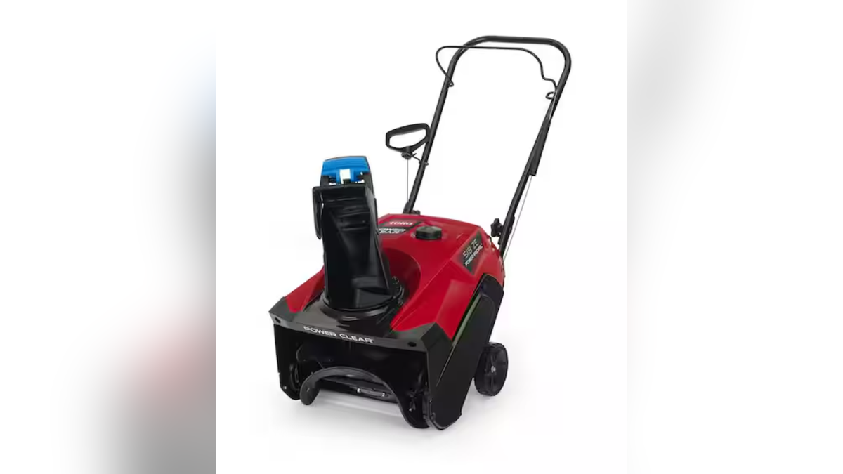 A small but mighty snow blower is ideal for small driveways. 