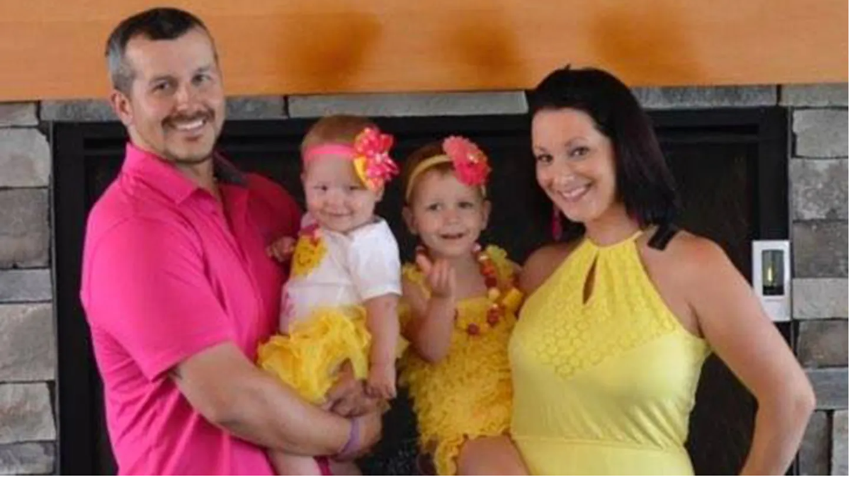 Chris and Shanann Watts pinch their daughters. (Facebook)