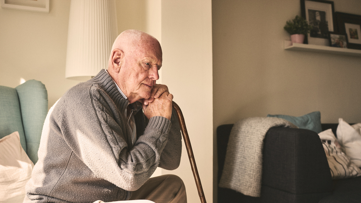 Elderly man lonely