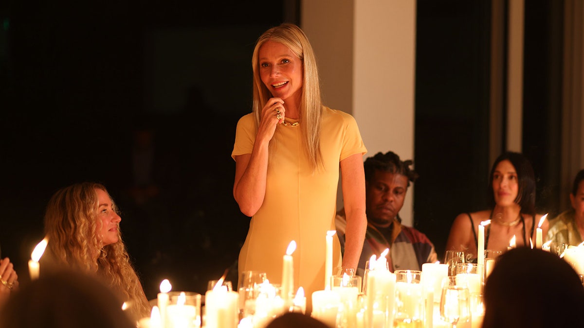 Gwyneth Paltrow hosts a dinner party in the Hamptons at Shou Sugi Ban House