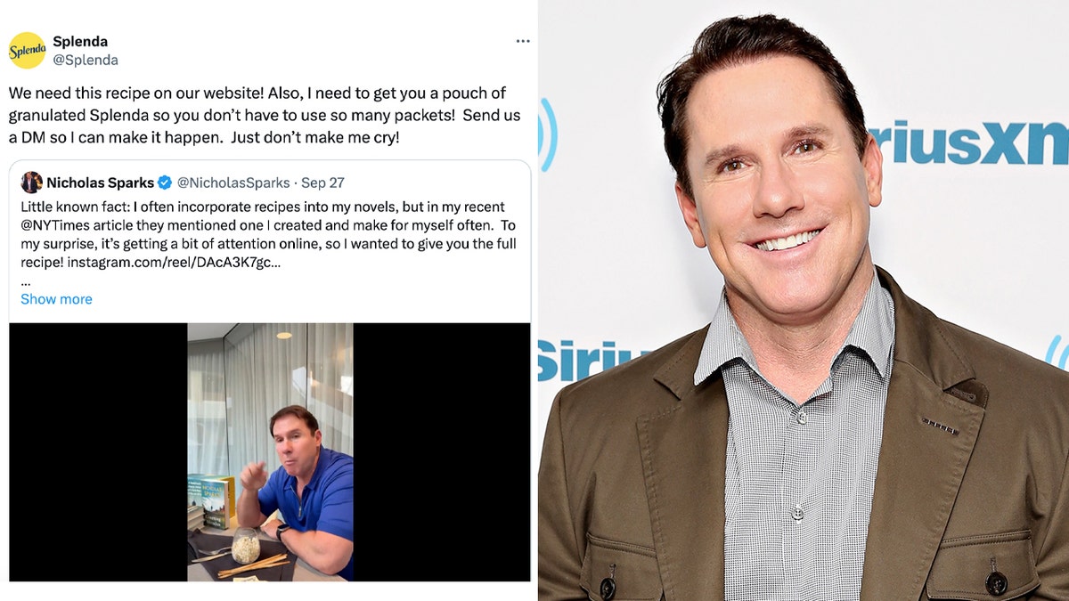 Splenda repsonds to Nicholas Sparks' viral chicken salad recipe