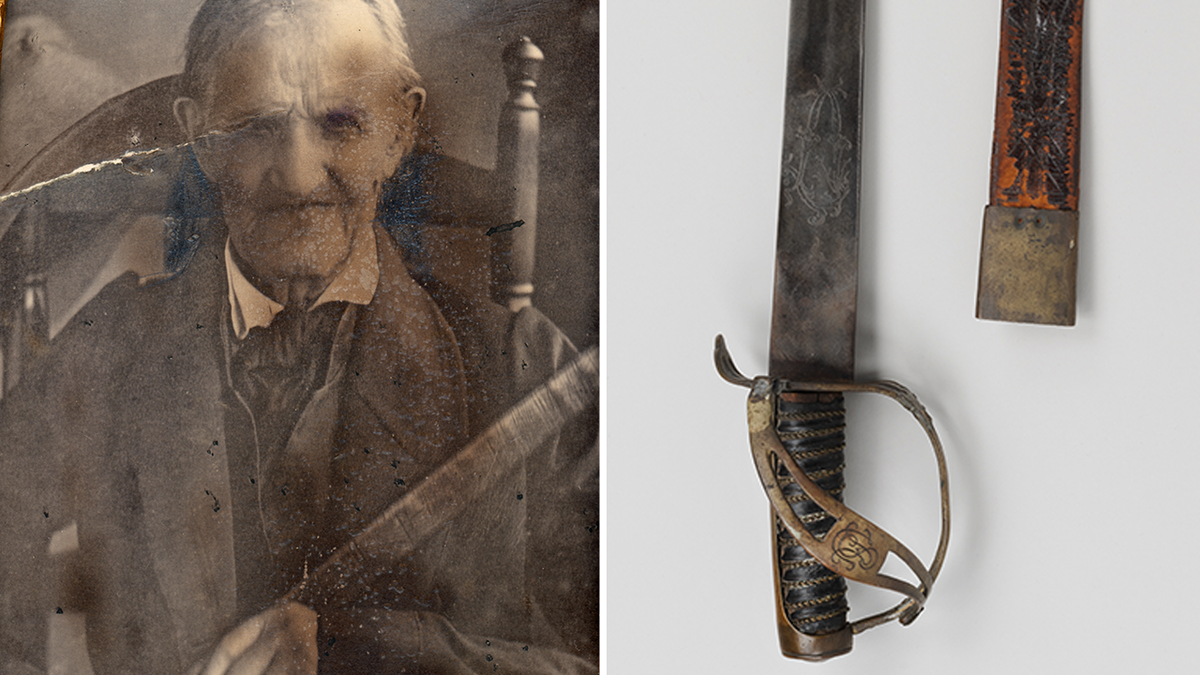 american revolution sword featured at museum in Philadelphia, Pennsylvania