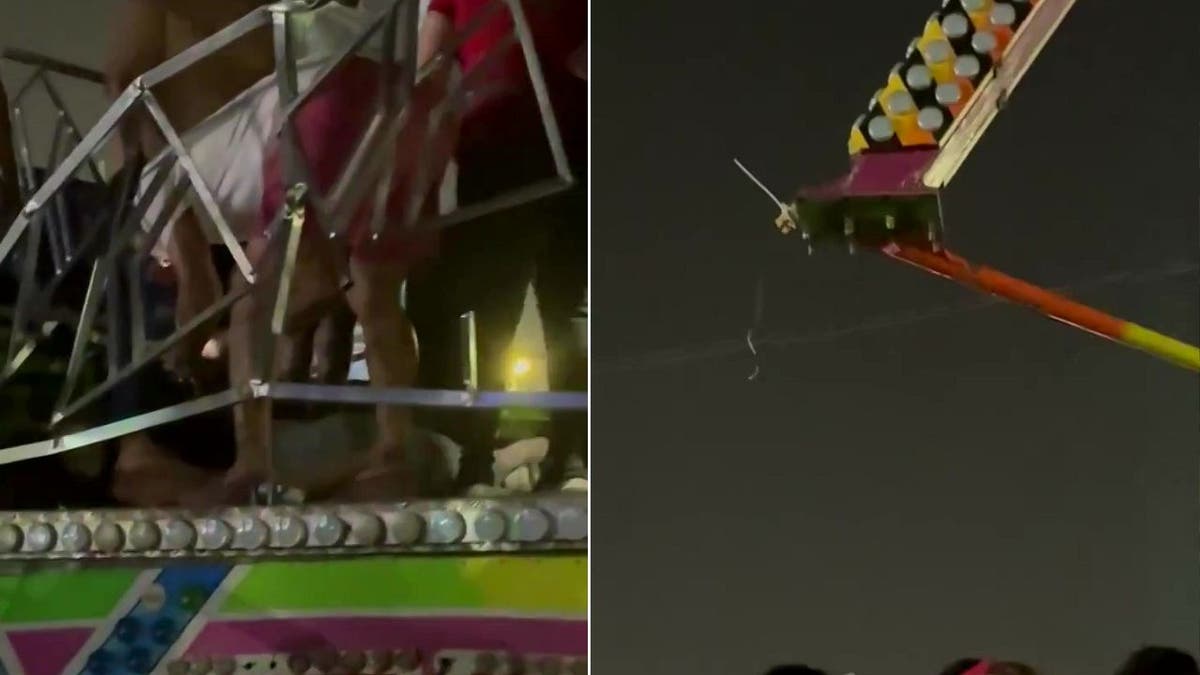 10 injured after cars on giant pendulum ride break apart midair, horrifying video shows  at george magazine