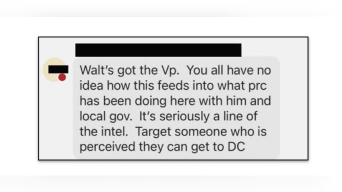 DHS employee message on Microsoft Teams provided to House Oversight Committee by a whistleblower. 