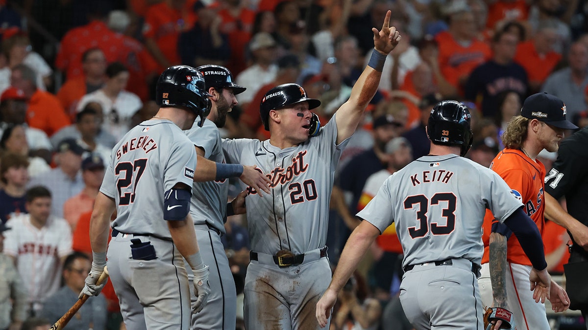 The Tigers celebrate twice