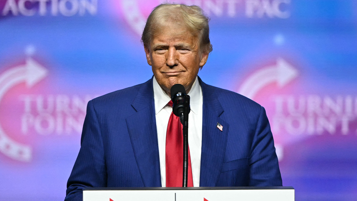 Trump at the rally in Las Vegas