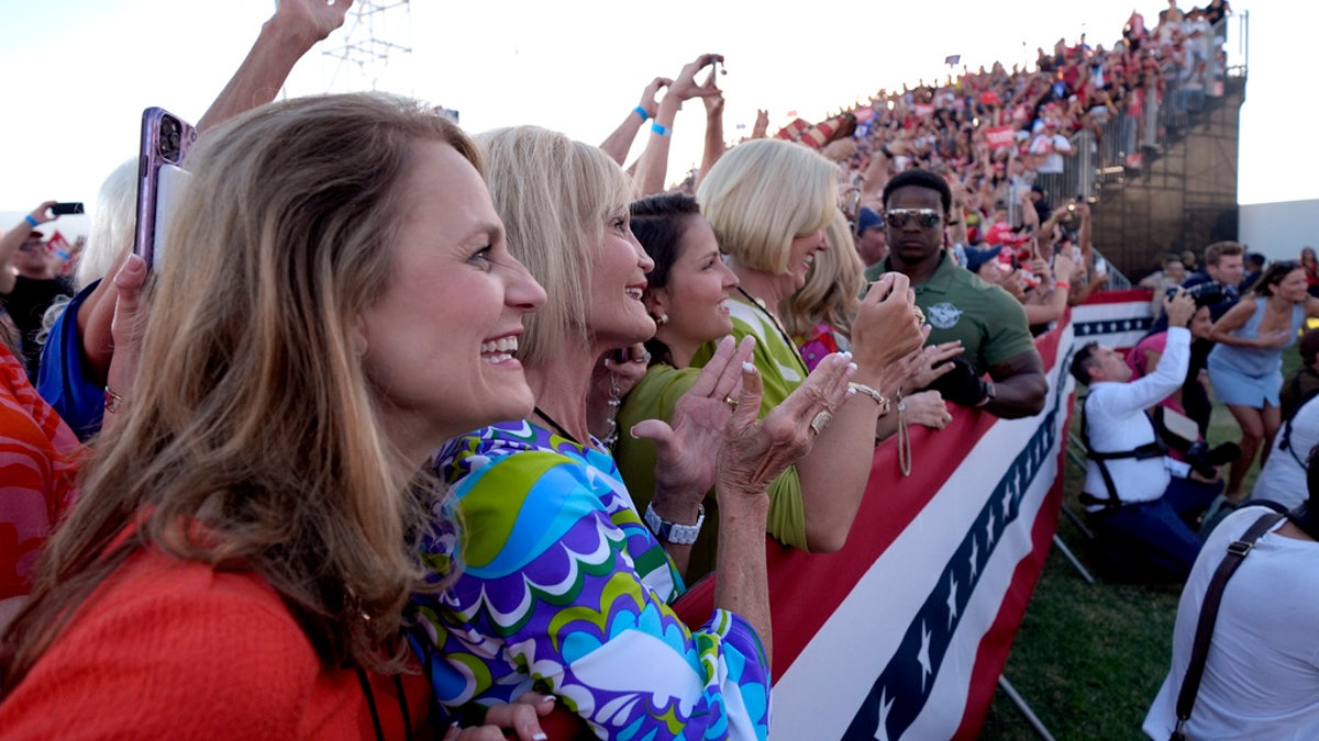 Participants at the Trump rally