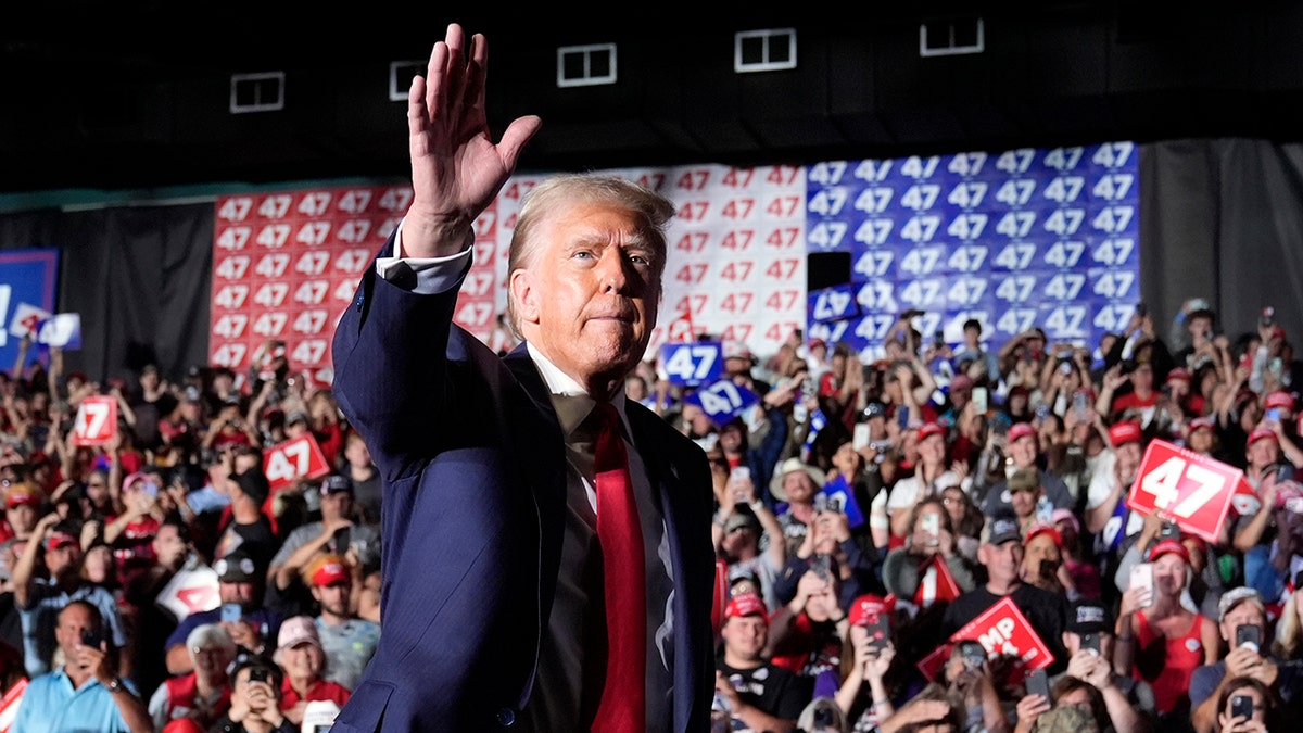 Trump at a rally in North Carolina