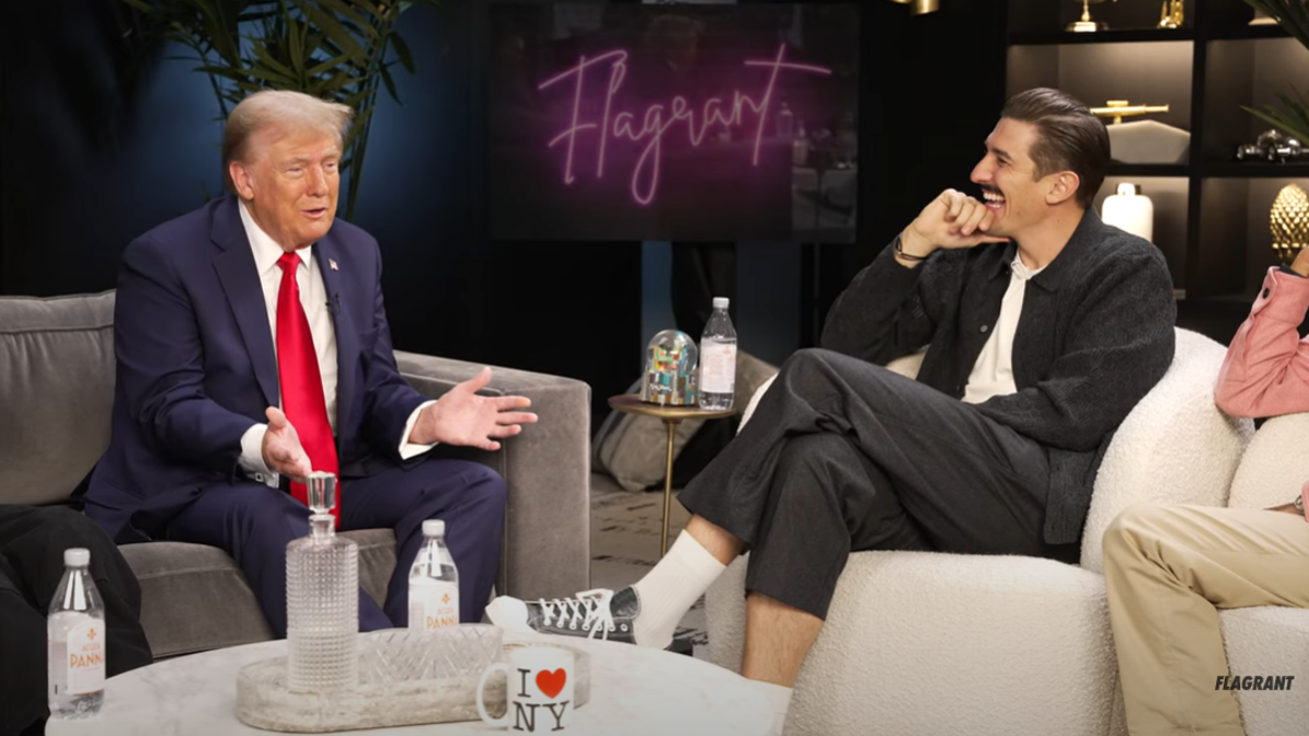 Trump speaks connected  a podcast