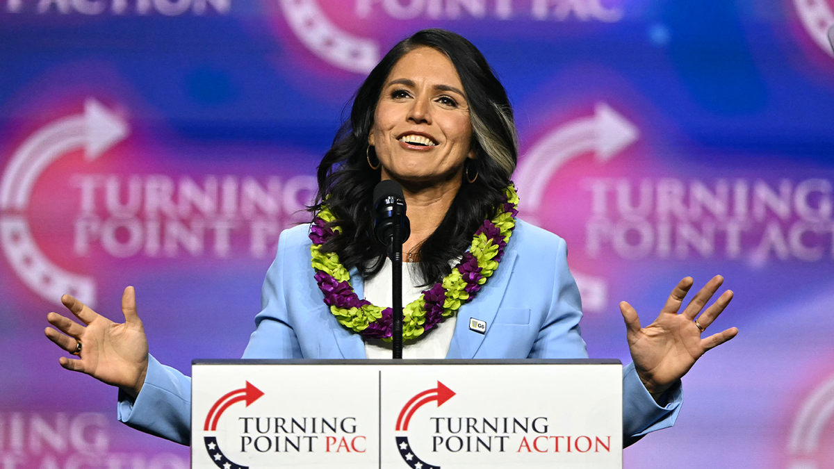 Tulsi Gabbard astatine Trump rally