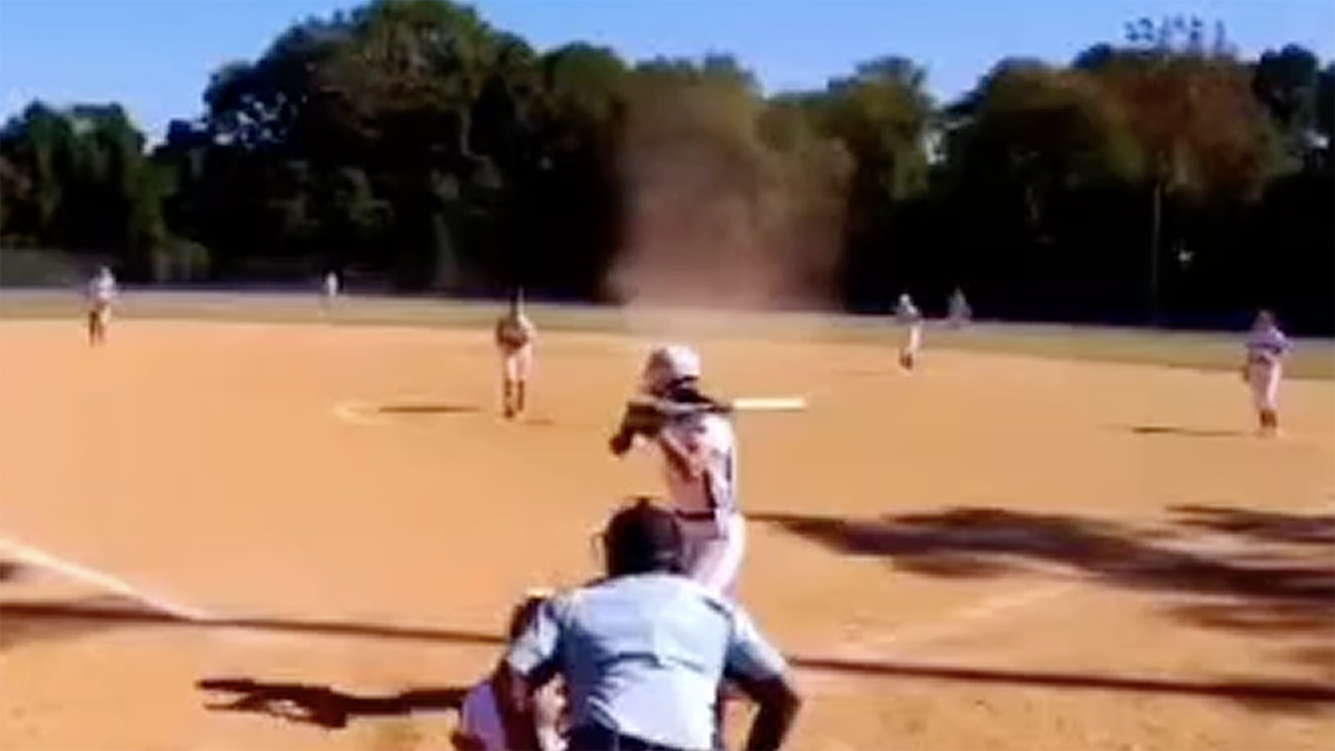 A dust devil forms