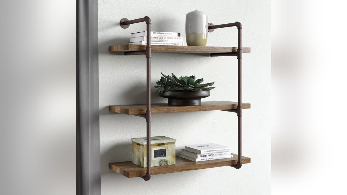 This shelving strategy is functional and stylish.